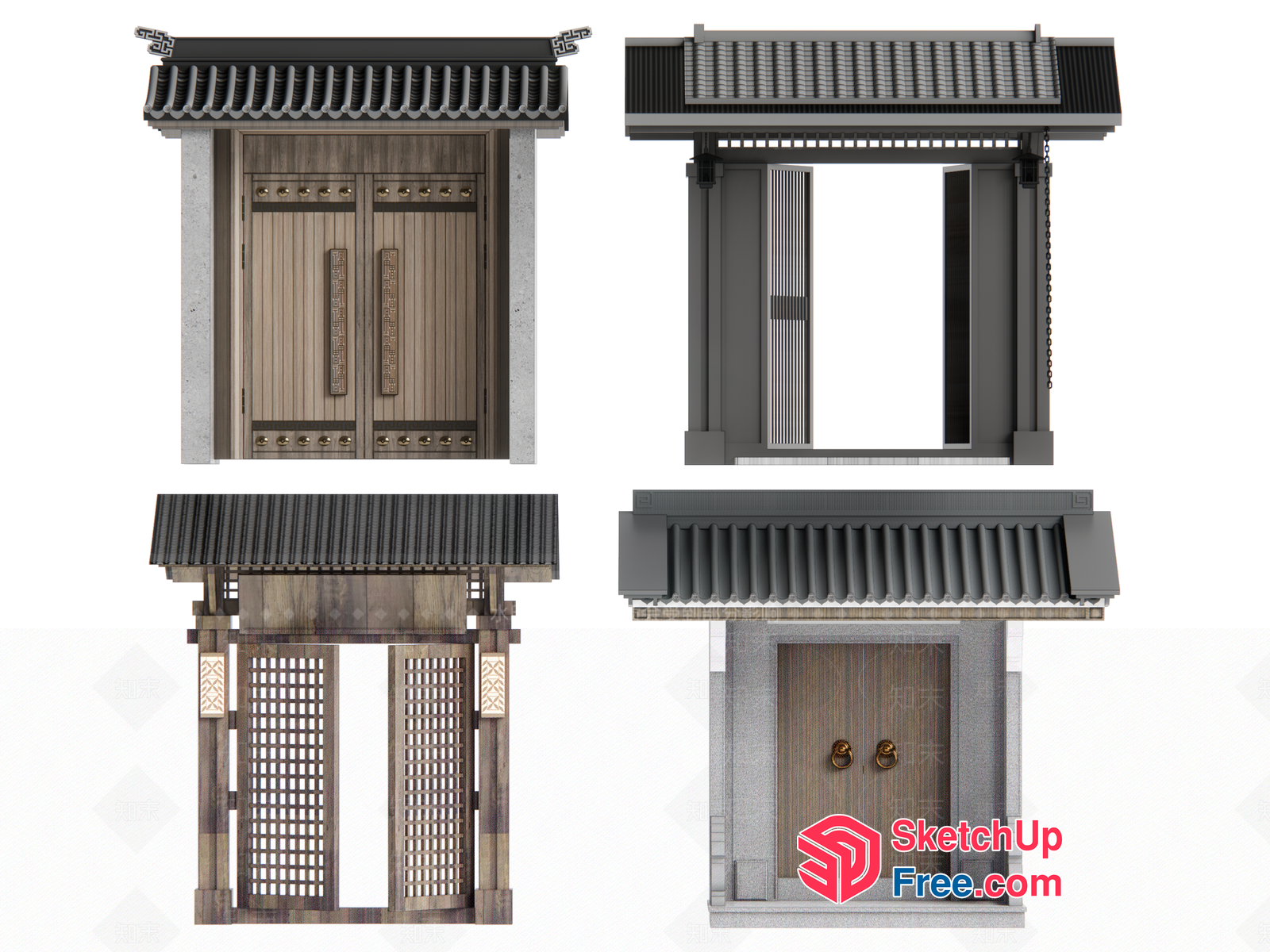 Traditional Japanese Doorways And Windows 3D SketchUp File
