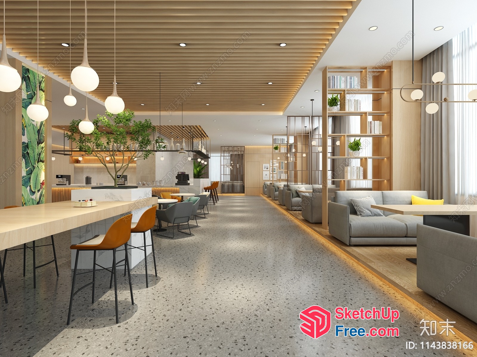 Modern Minimalist Interior With Sleek Furniture And Natural Elements 3D SketchUp File
