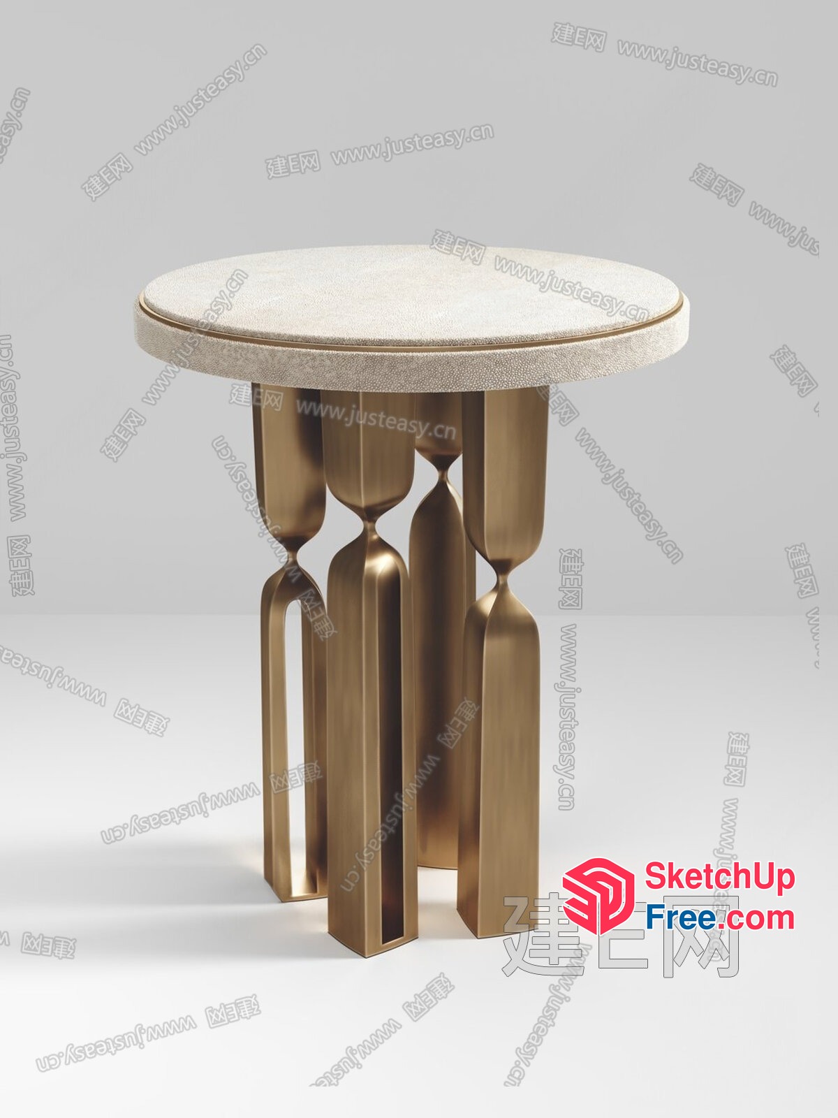 Elegant Modern Pillar Side Table 3D SketchUp File