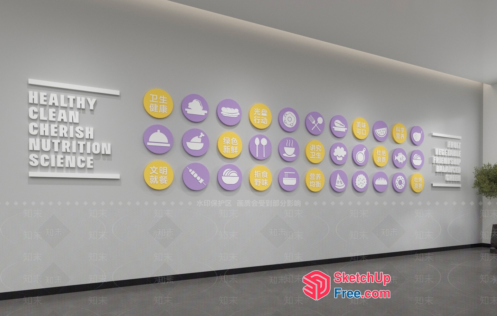 Healthy Clean Cherish Nutrition Science 3D SketchUp File