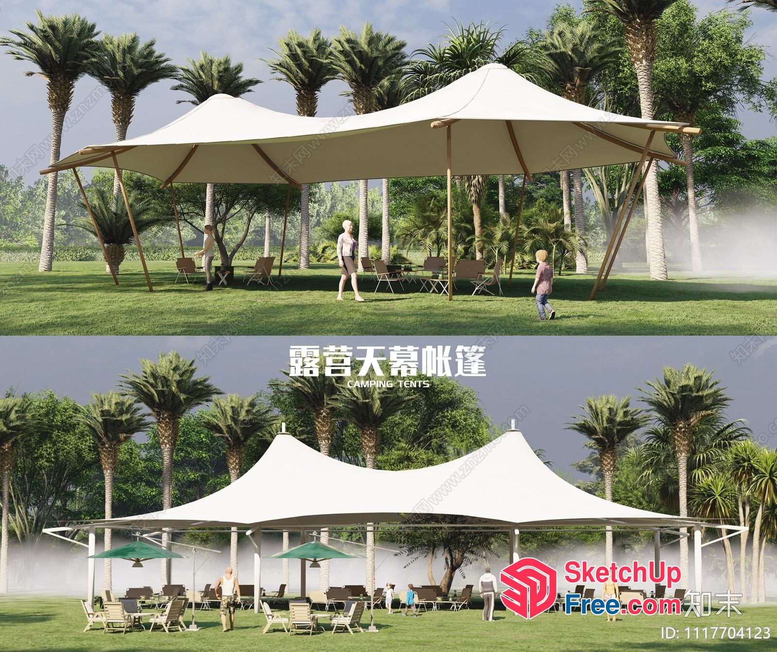 Modern Outdoor Tented Structure 3D SketchUp File