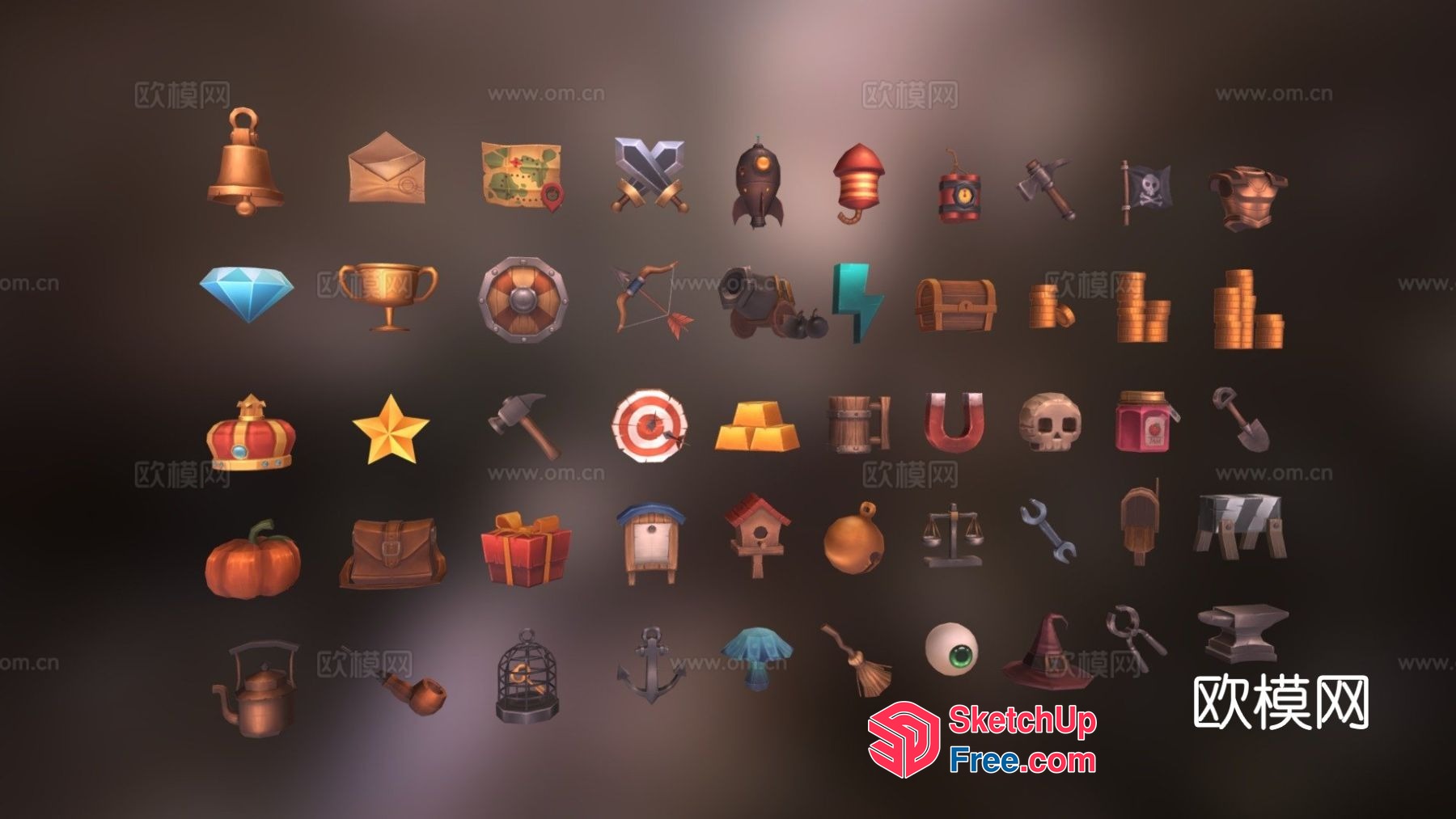 Fantasy Items Collection 3D SketchUp File