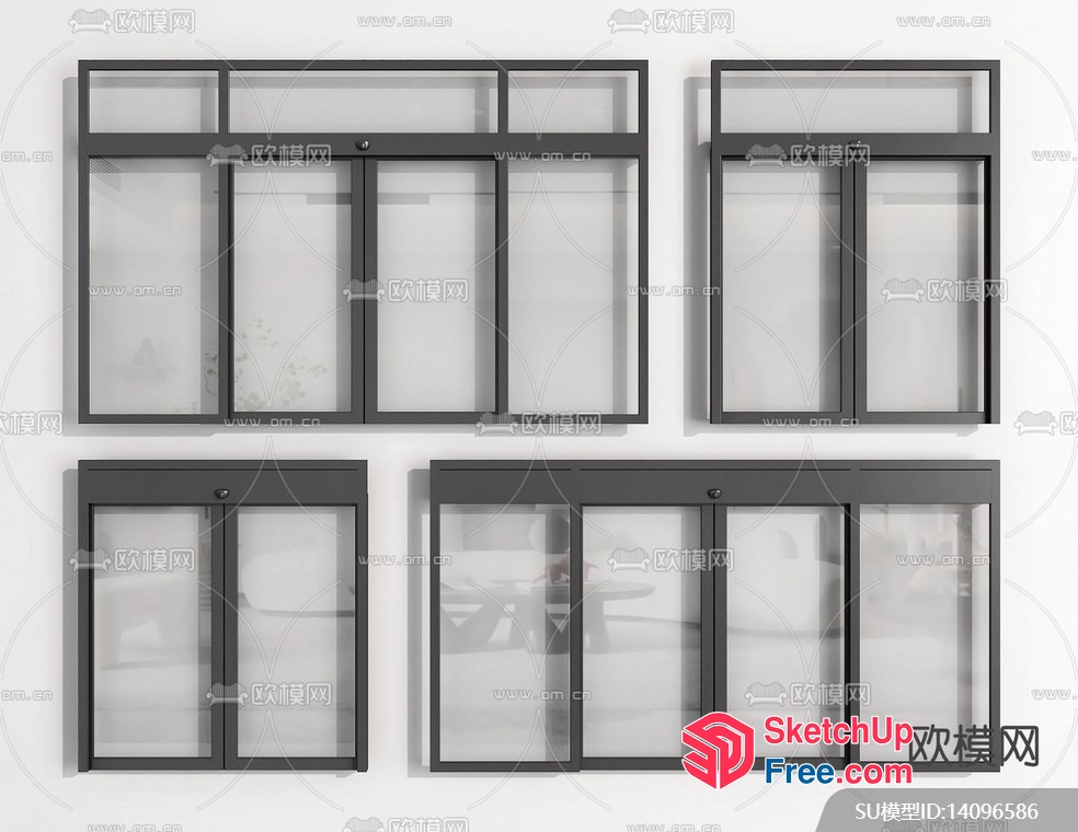 Glass Curtain Wall Interior Decor 3D SketchUp File