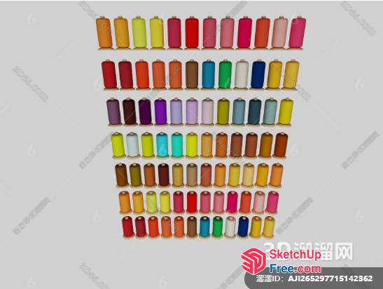 Colorful Thread Collection 3D SketchUp File