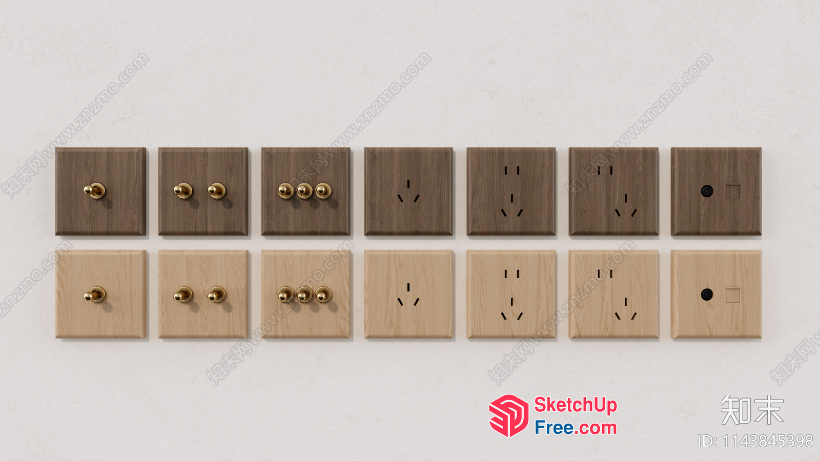 Wooden Light Switch Plates 3D SketchUp File