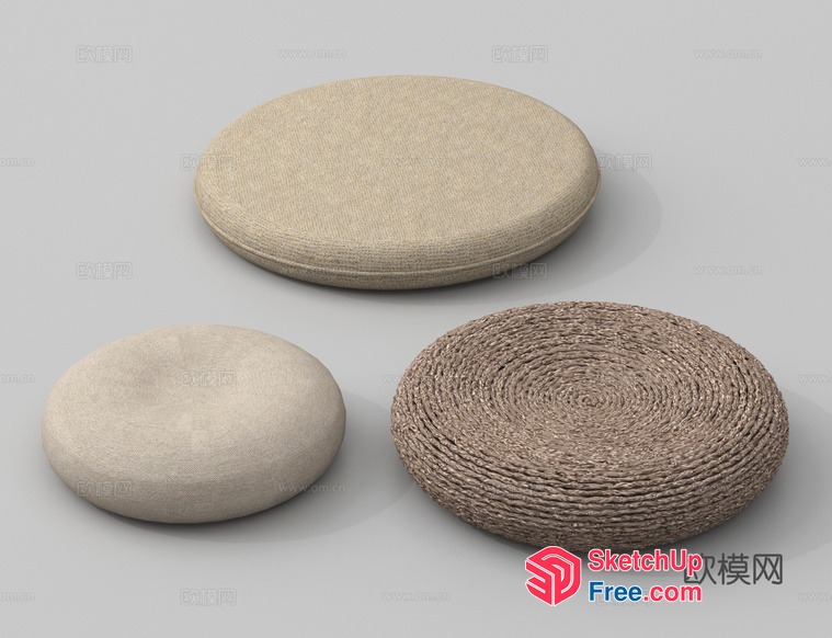 Round, Flat, Circular Seating Options 3D SketchUp File