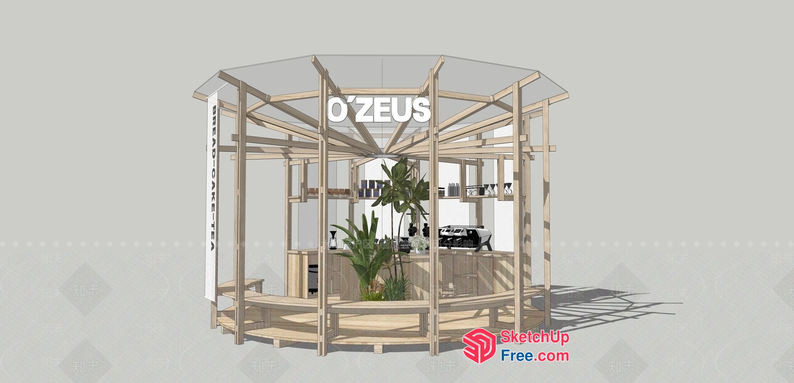 Modern O'Zeus Pavilion 3D SketchUp File