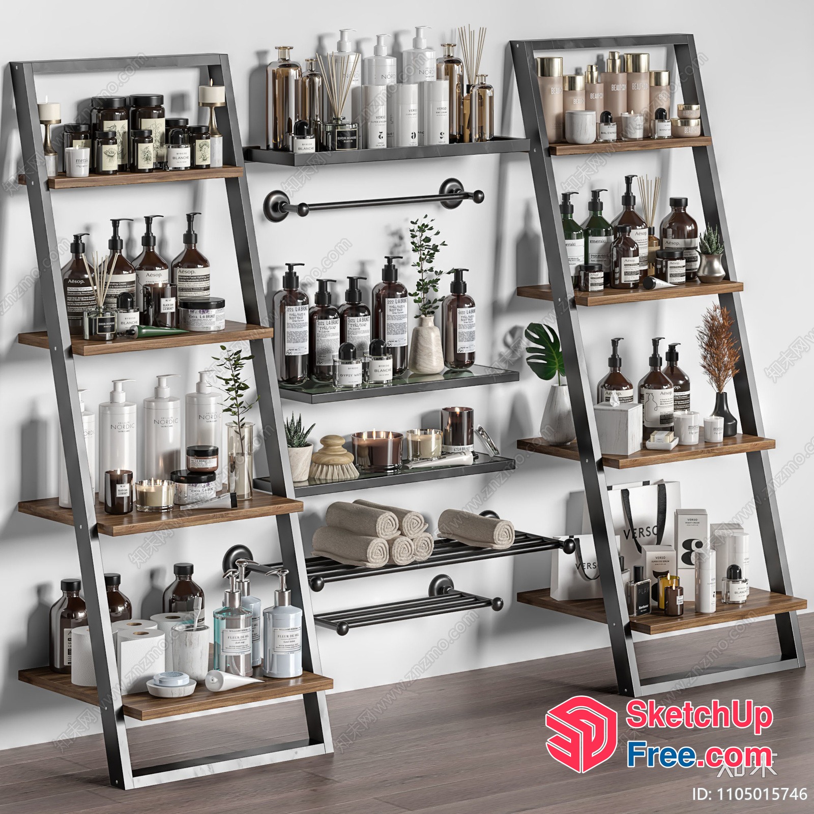 Modern Bathroom Shelf Decor 3D SketchUp File