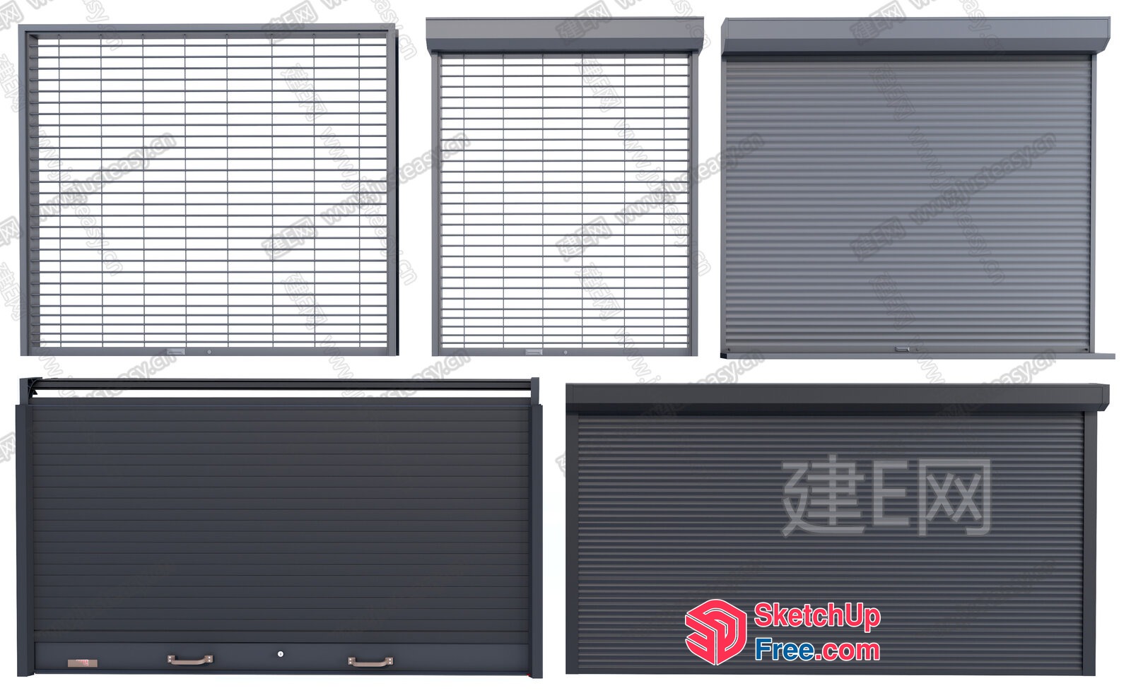 Set Of Different Window Blinds 3D SketchUp File