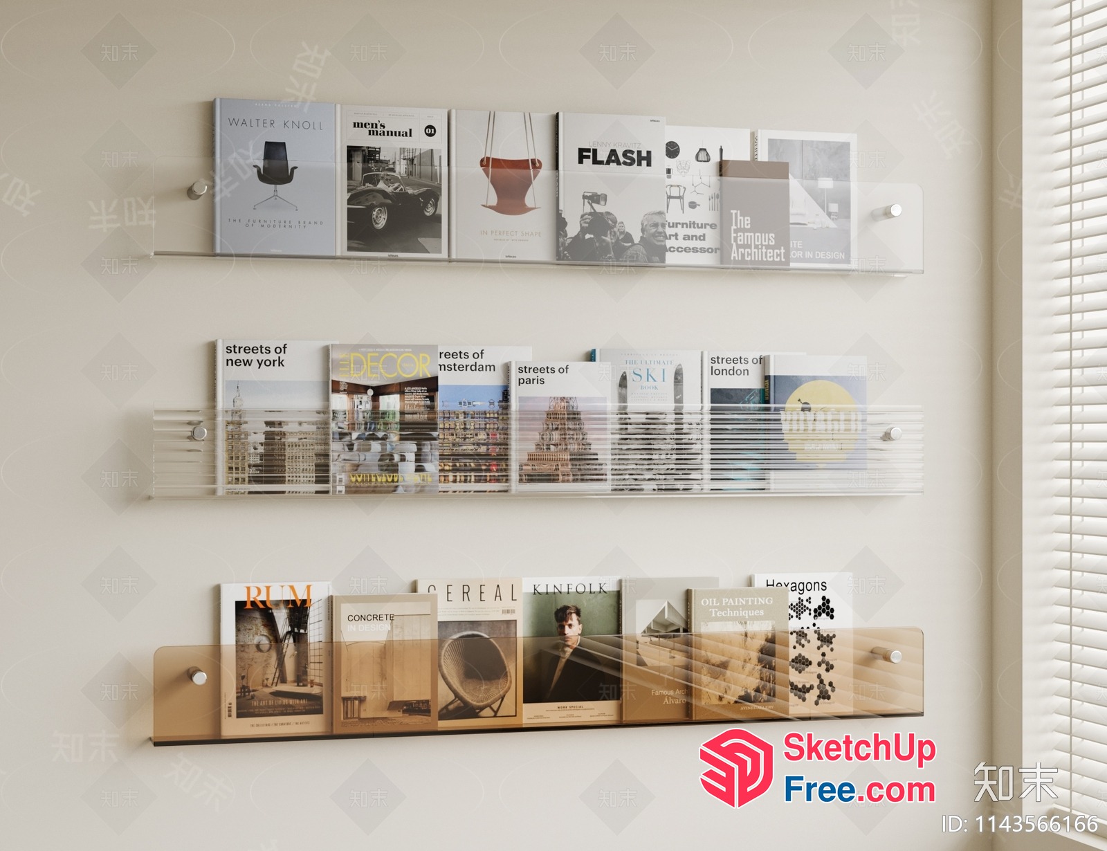 Elegant Magazine Display And Storage Solution 3D SketchUp File
