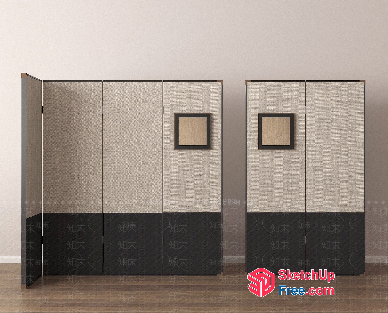 Partition Screen With Framed Artwork 3D SketchUp File