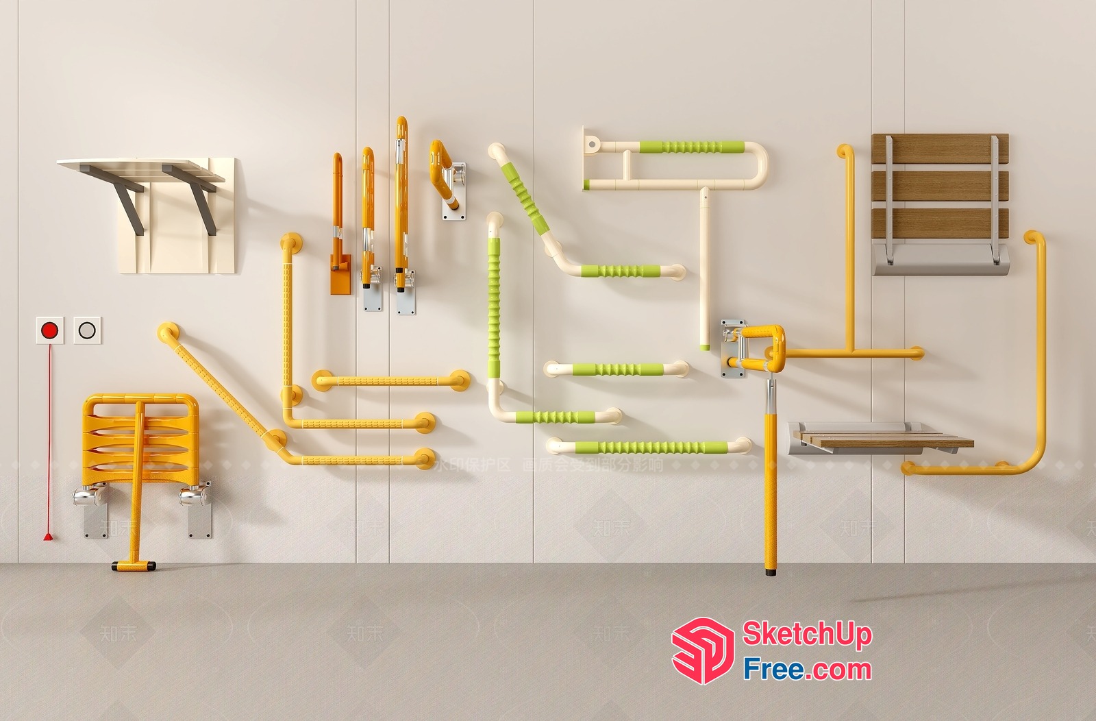 Stair Railing And Handrail System 3D SketchUp File