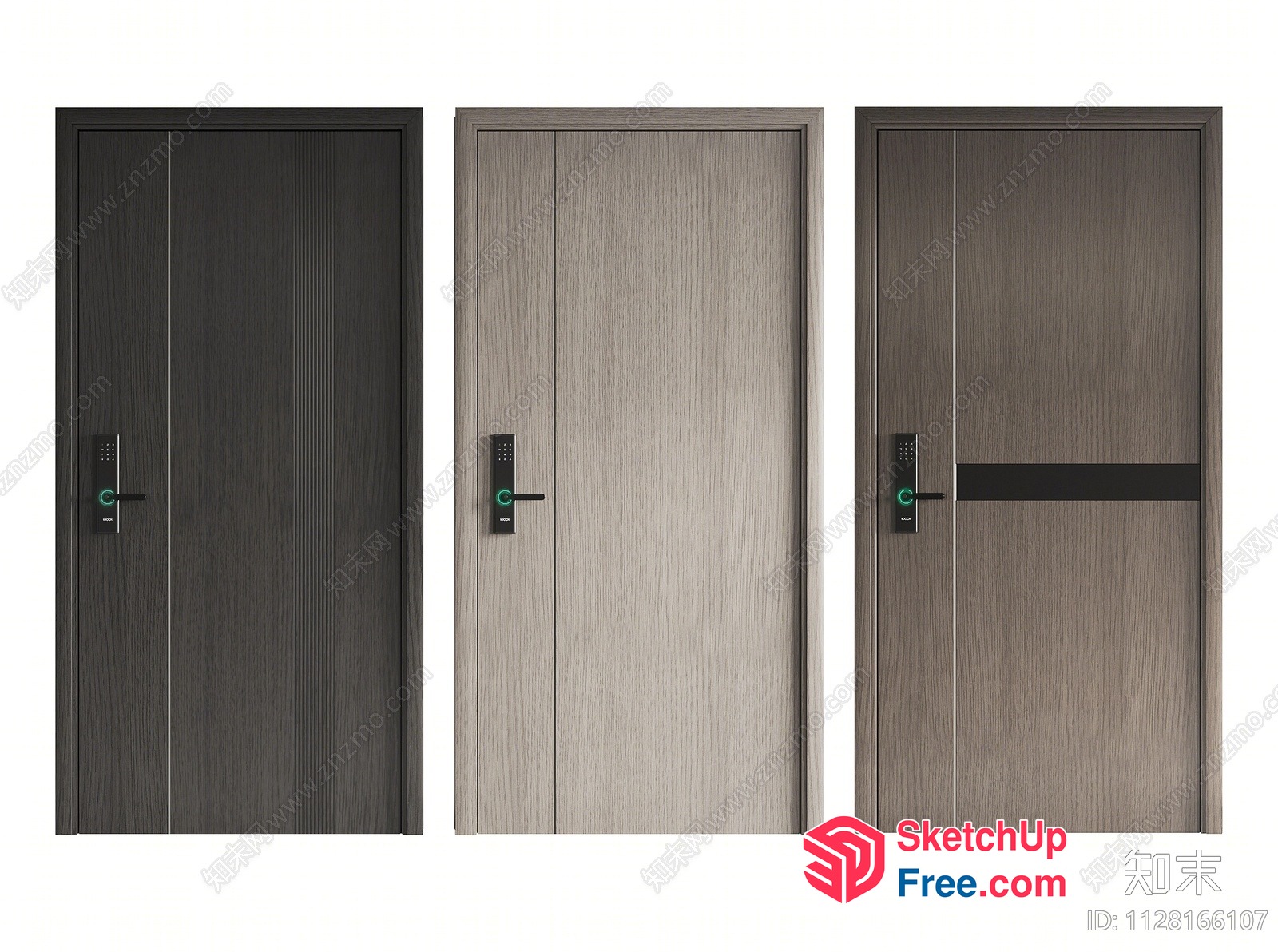 Modern Elevator Doors With Digital Locks 3D SketchUp File