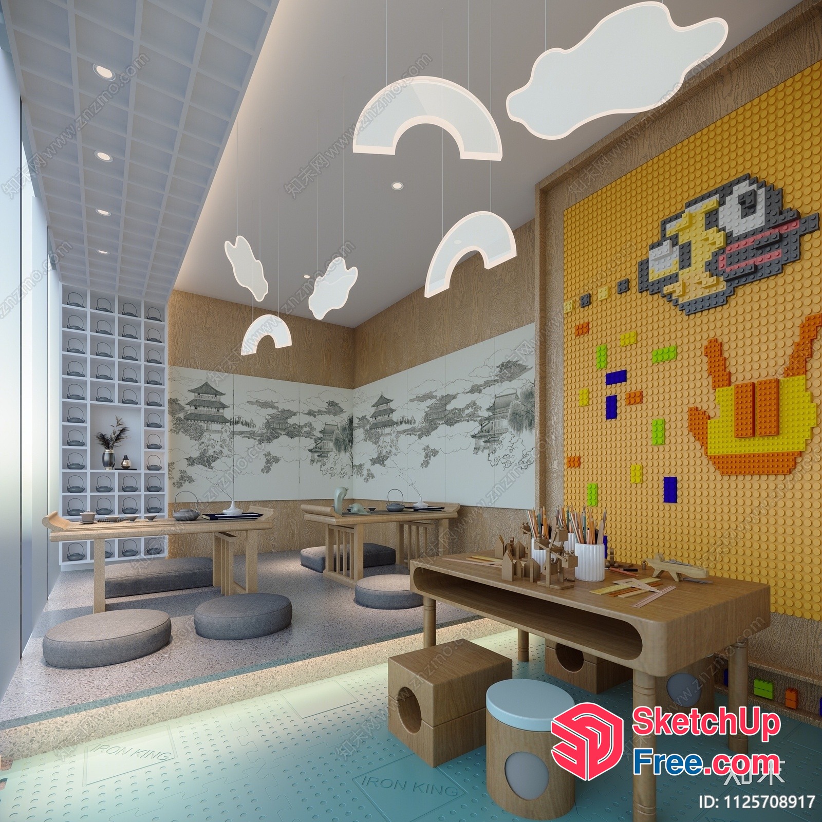 Cozy Modern Japanese-Inspired Children'S Playroom 3D SketchUp File
