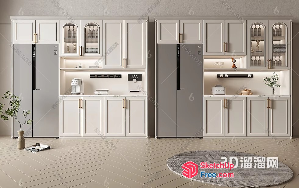 Modern Kitchen With Elegant Appliances 3D SketchUp File