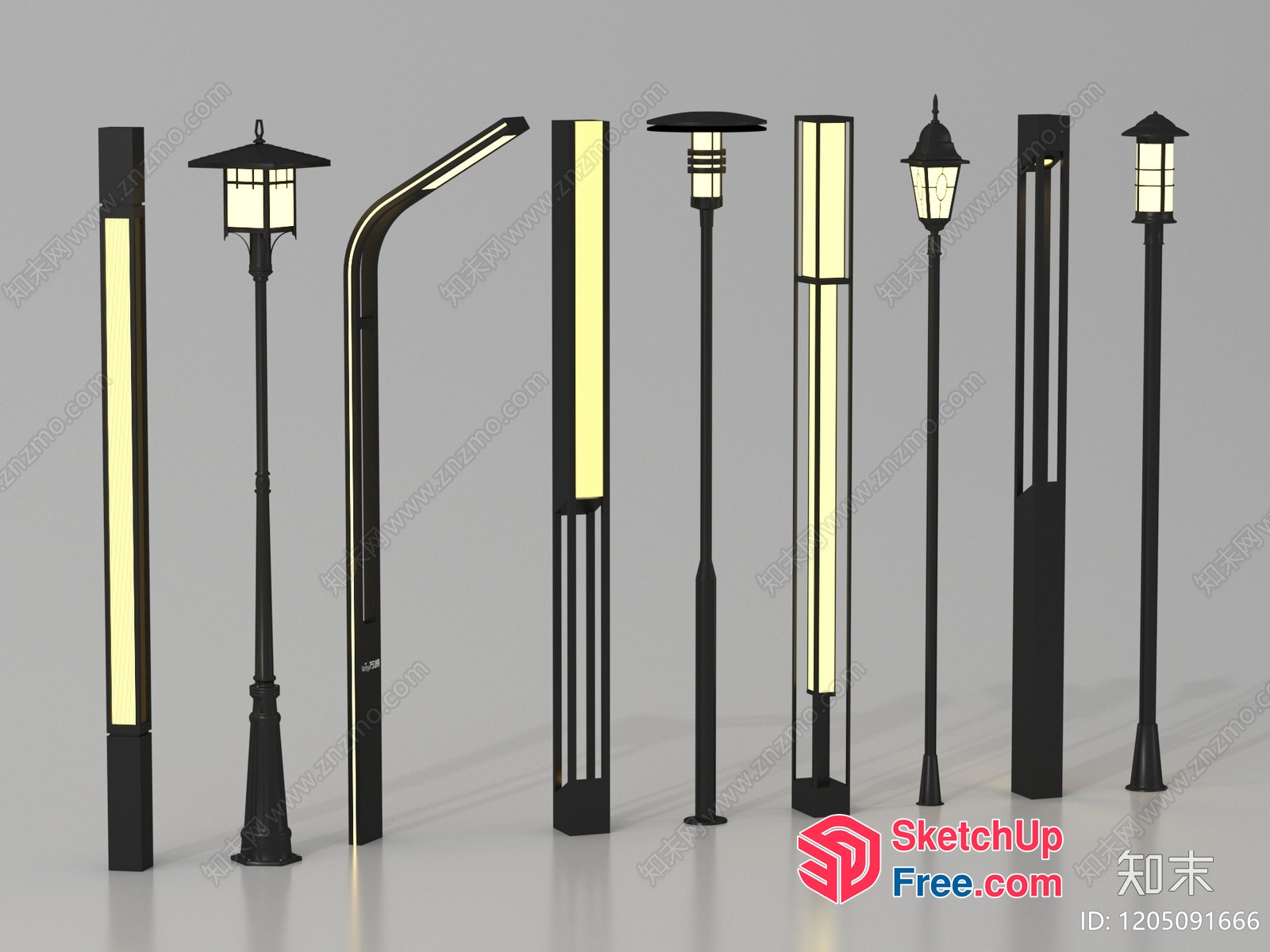 Modern Outdoor Light Fixtures For A Sleek And Contemporary Look 3D SketchUp File