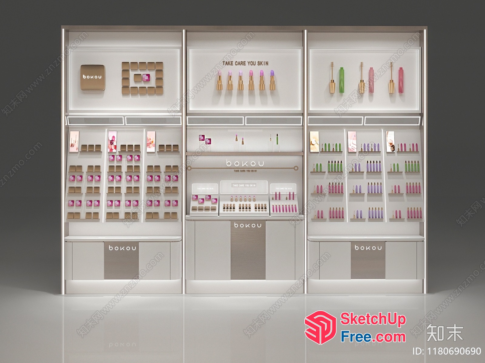 Bokou Cosmetics Store Interior 3D SketchUp File