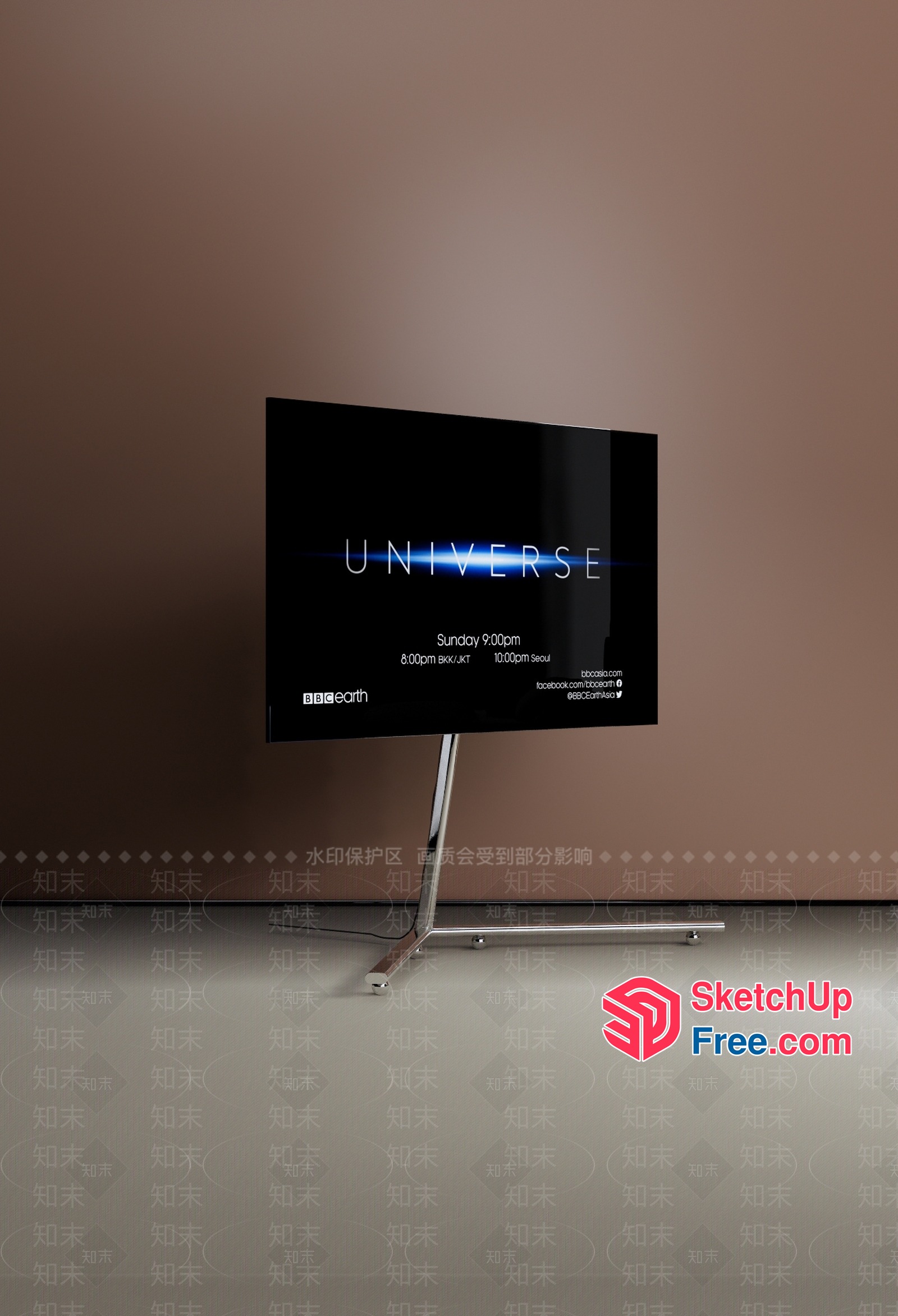 Universe Television Display 3D SketchUp File