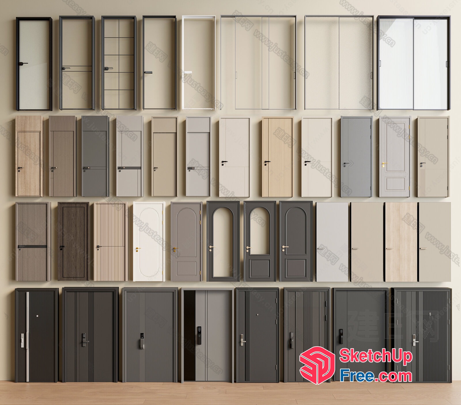 Door Designs For Various Styles 3D SketchUp File