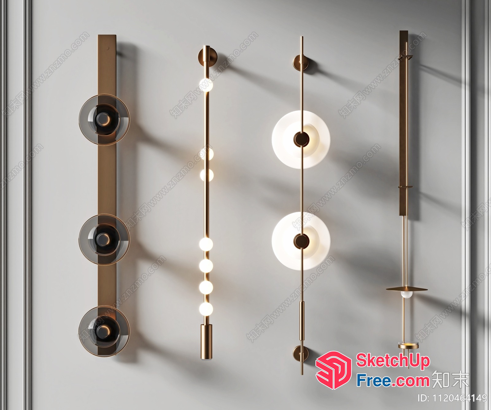 Elegant Wall-Mounted Light Fixtures 3D SketchUp File