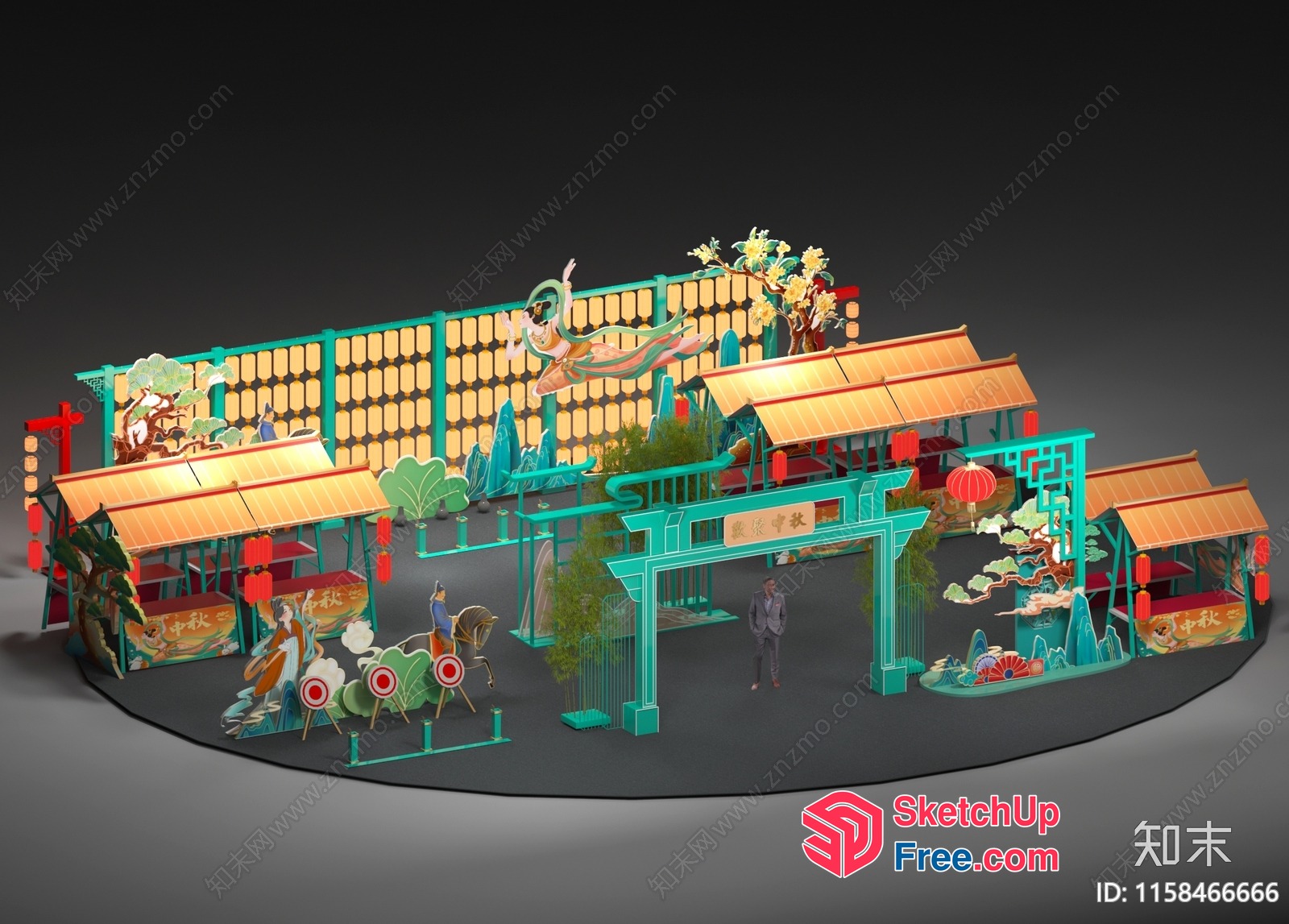 Traditional Chinese Architecture With Ornate Decorations 3D SketchUp File