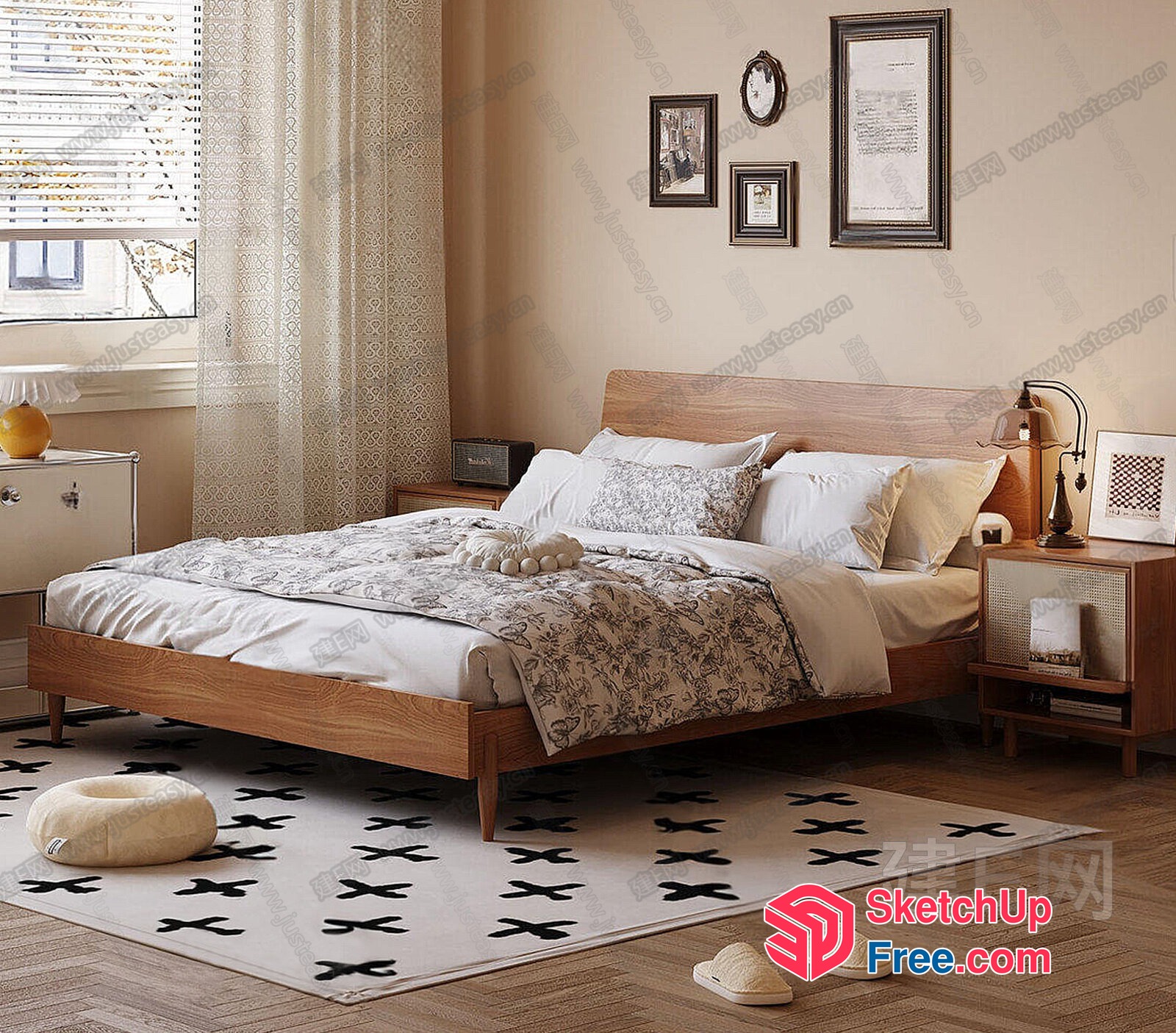 Cozy And Inviting Modern Bedroom Interior 3D SketchUp File