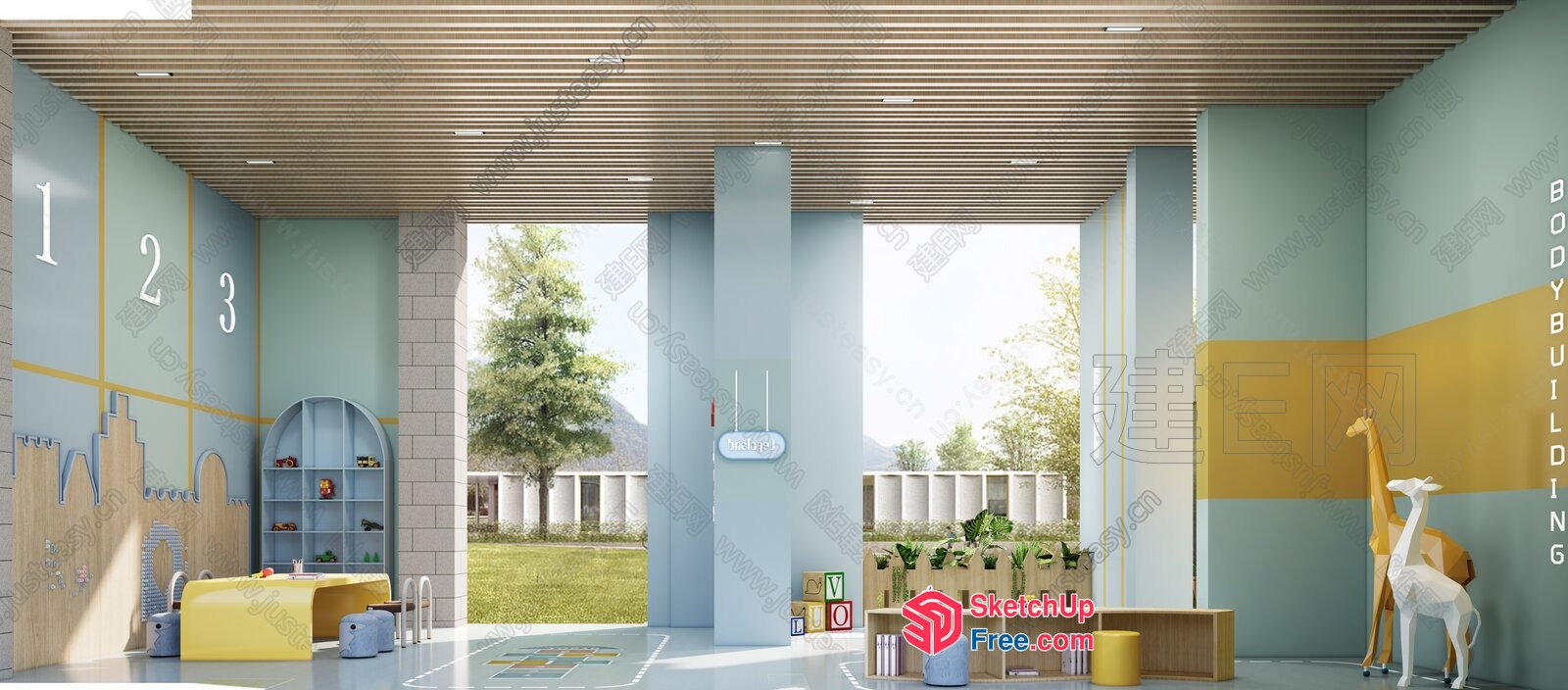 Modern Villa Interior With Spacious Open Plan 3D SketchUp File