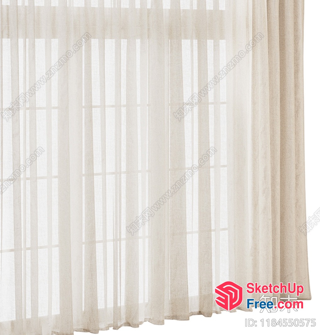 Elegant Sheer Curtain 3D SketchUp File