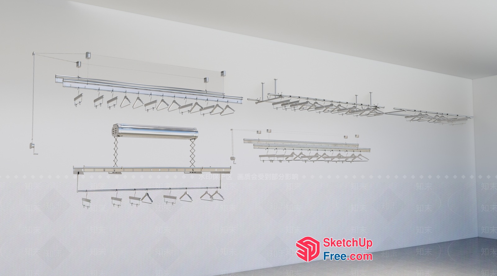 Modern Minimalist Interior Lighting Fixtures 3D SketchUp File