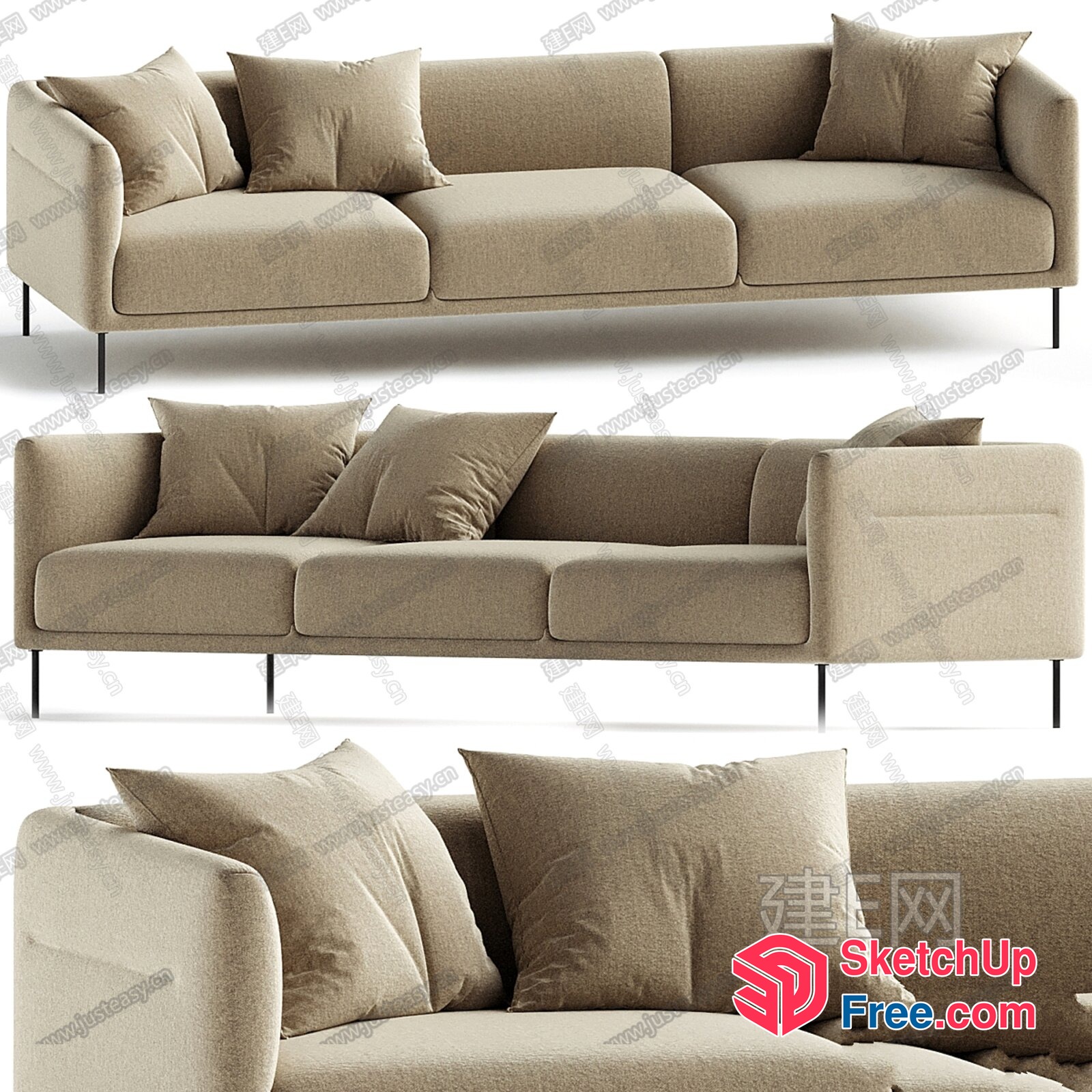 Minimalist Sofa Set 3D SketchUp File