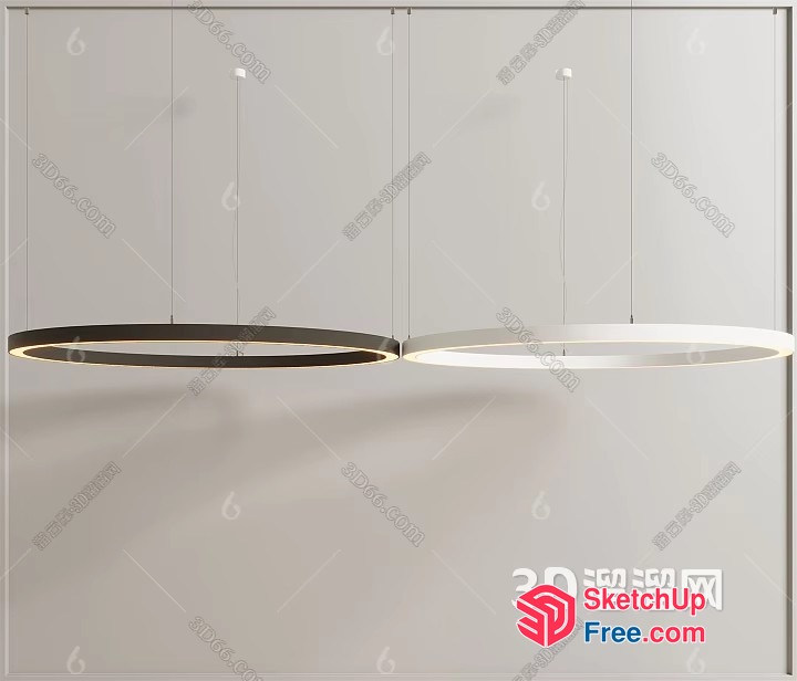 Modern Circular Light Fixtures 3D SketchUp File