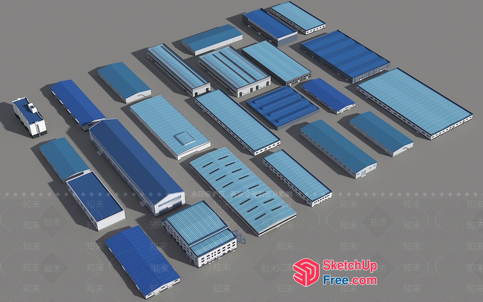 3D Model Of Various Buildings And Structures 3D SketchUp File