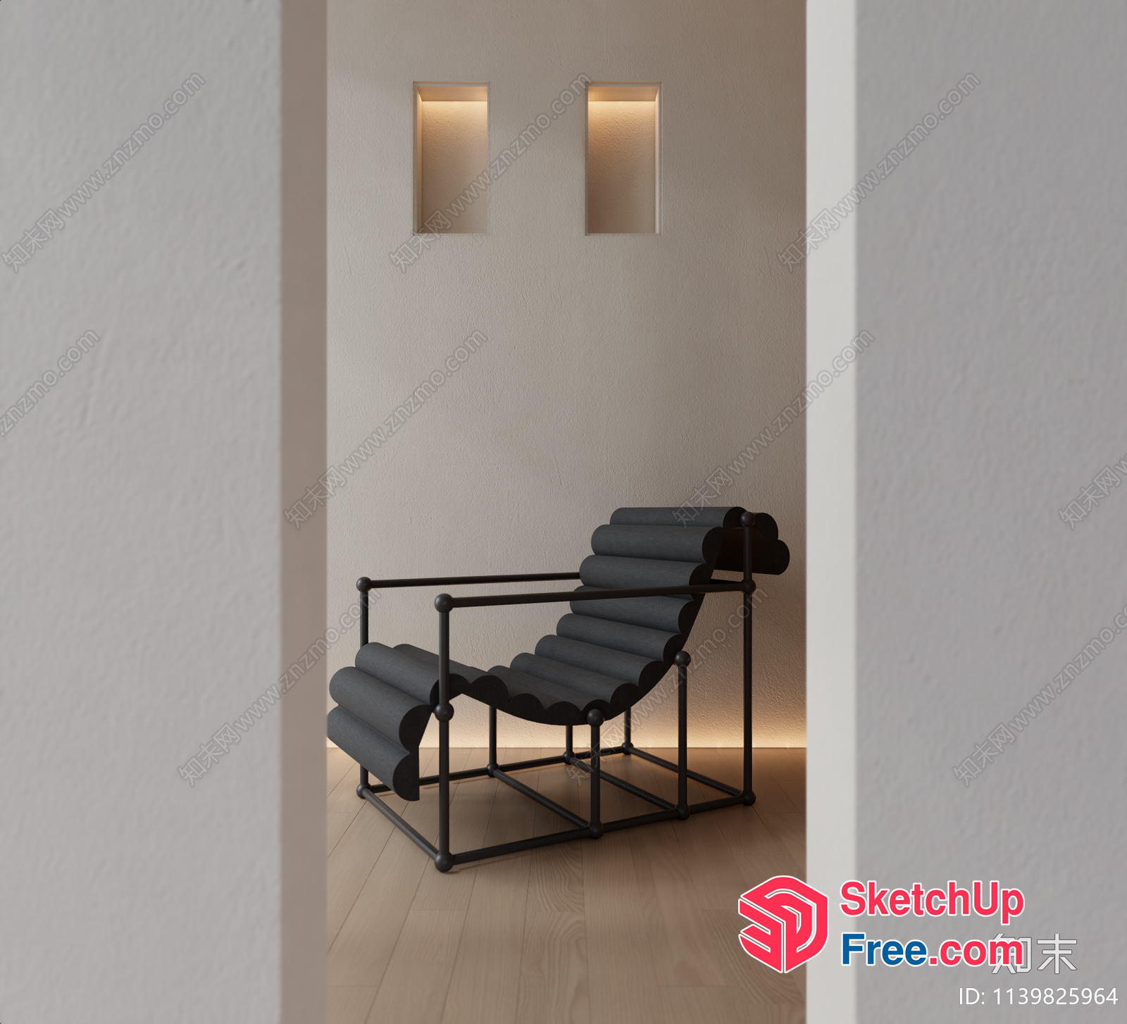 Sleek Modern Staircase 3D SketchUp File