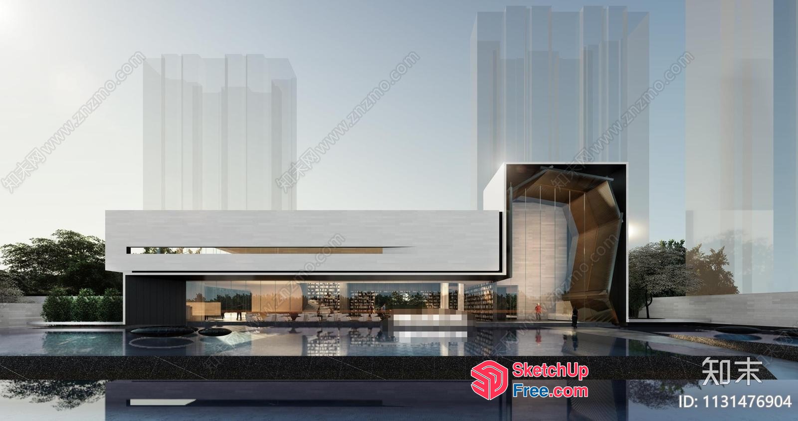 Modern Minimalist Luxury Villa Exterior 3D SketchUp File