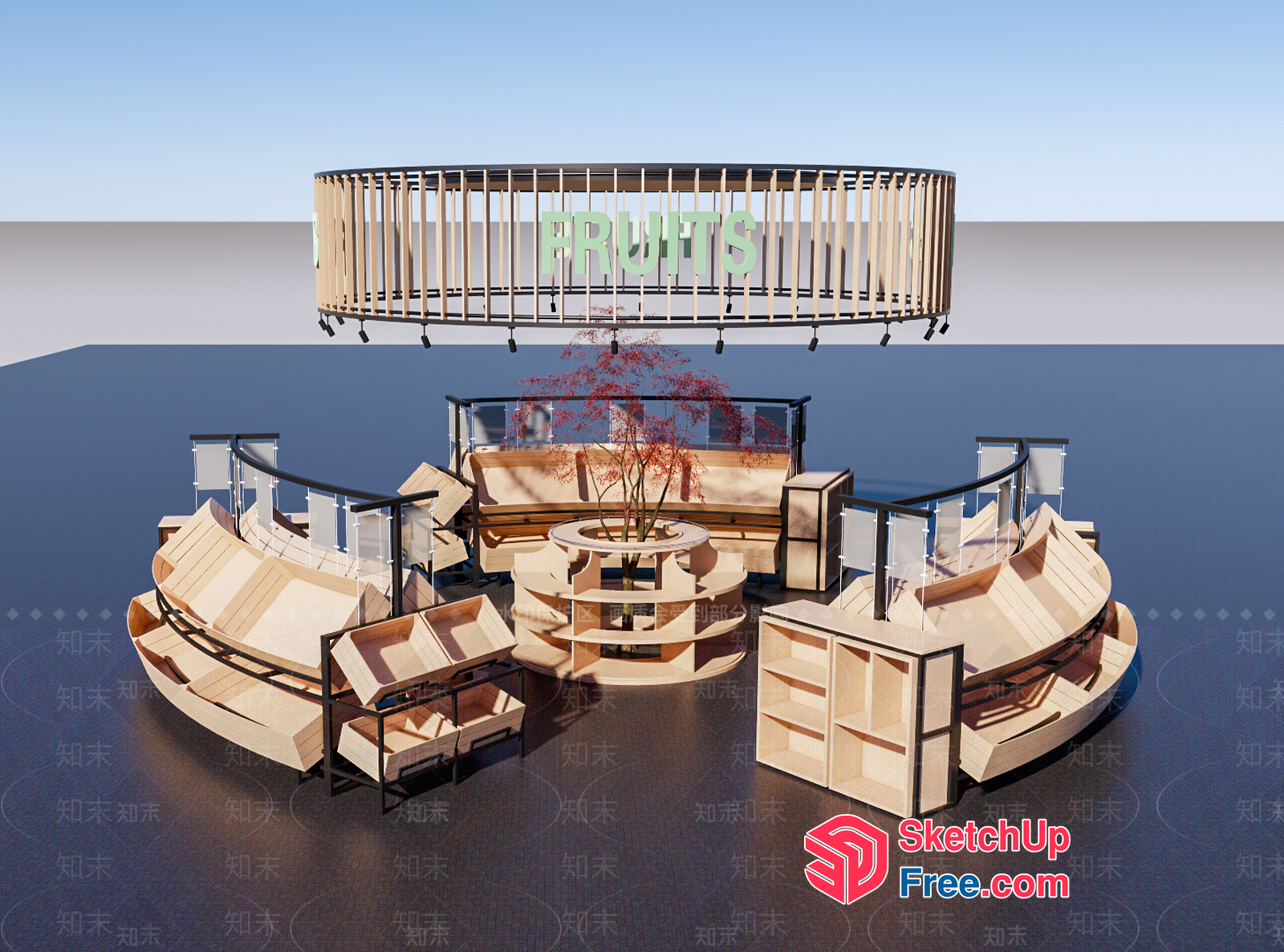 Fruit Display Rack 3D SketchUp File