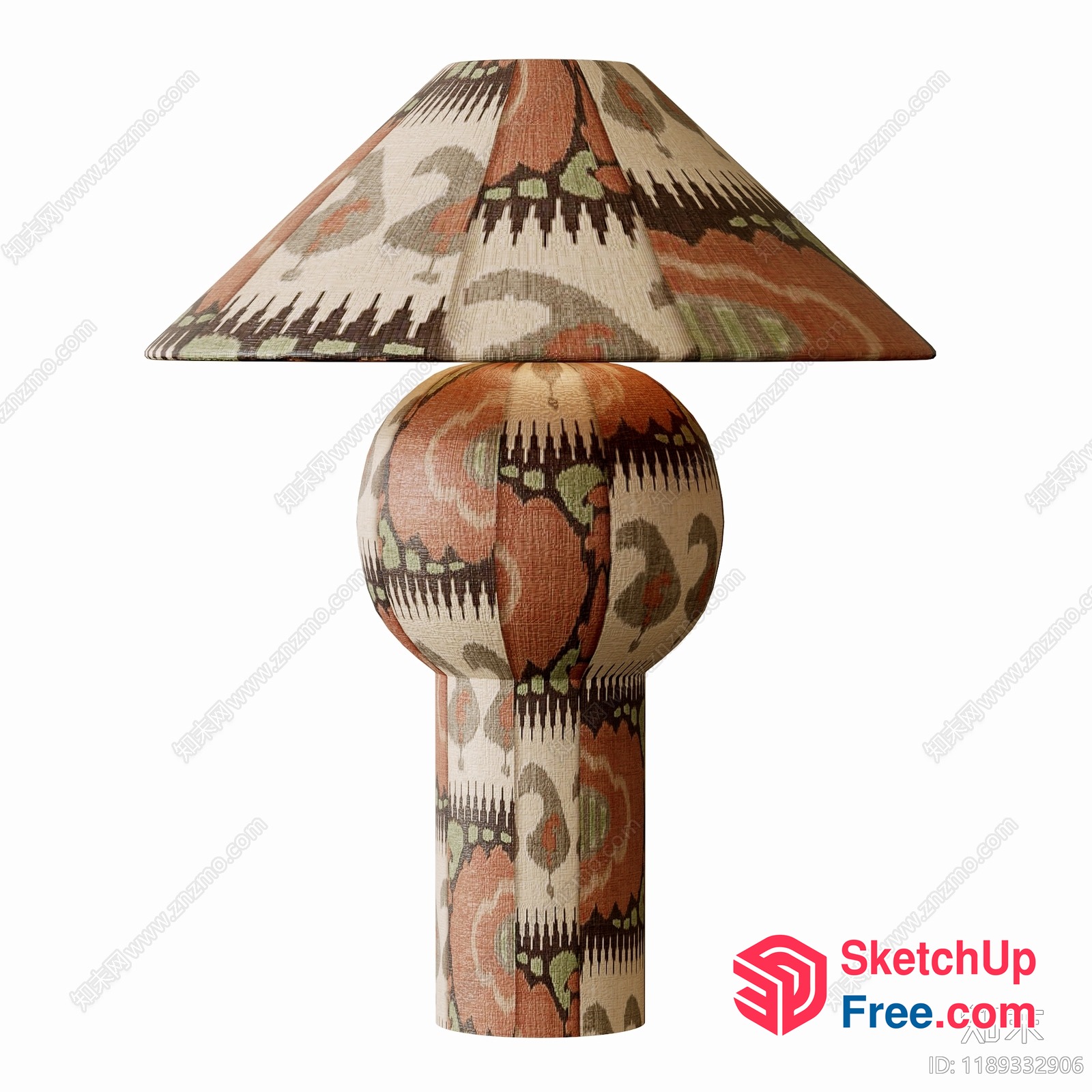Traditional Japanese Patterned Lamp 3D SketchUp File