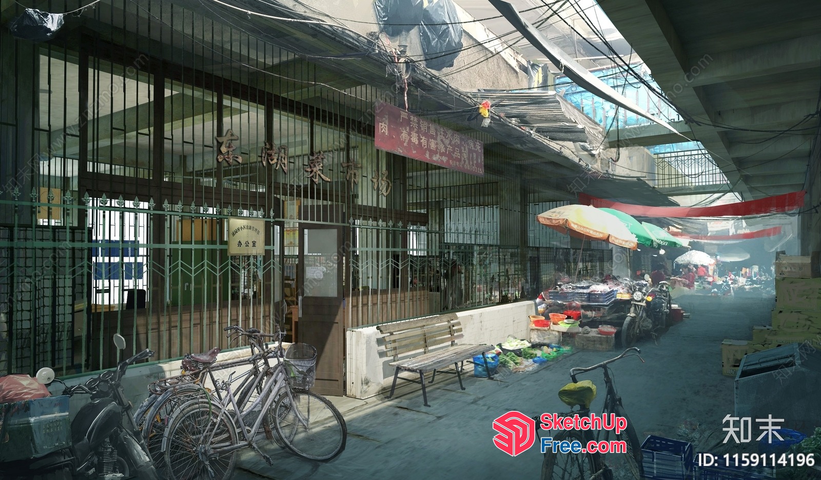 A Day In The Market 3D SketchUp File