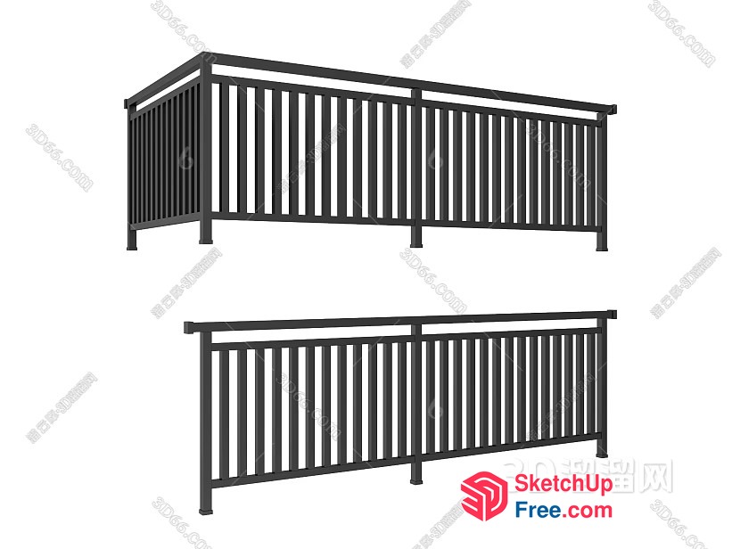 Modern Railing Design 3D SketchUp File