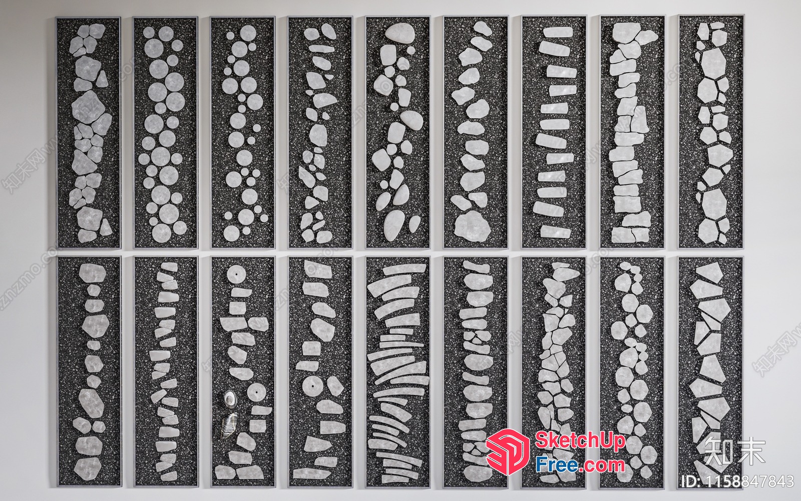 Decorative Stone Wall Panels 3D SketchUp File