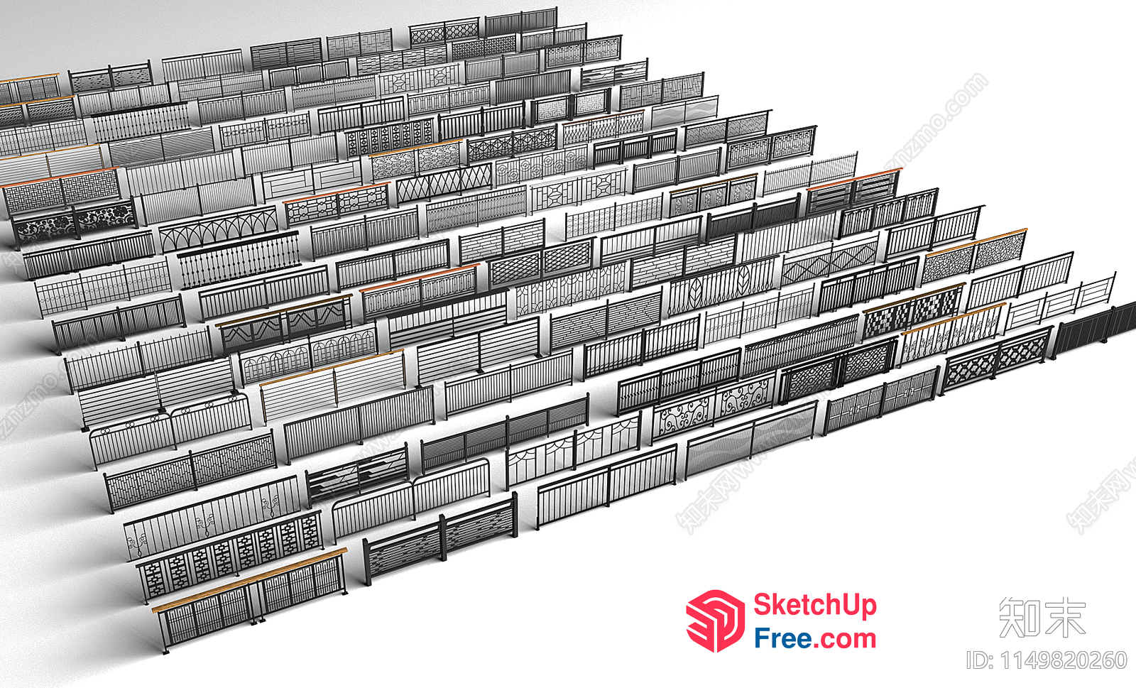 Metal Railings Collection 3D SketchUp File