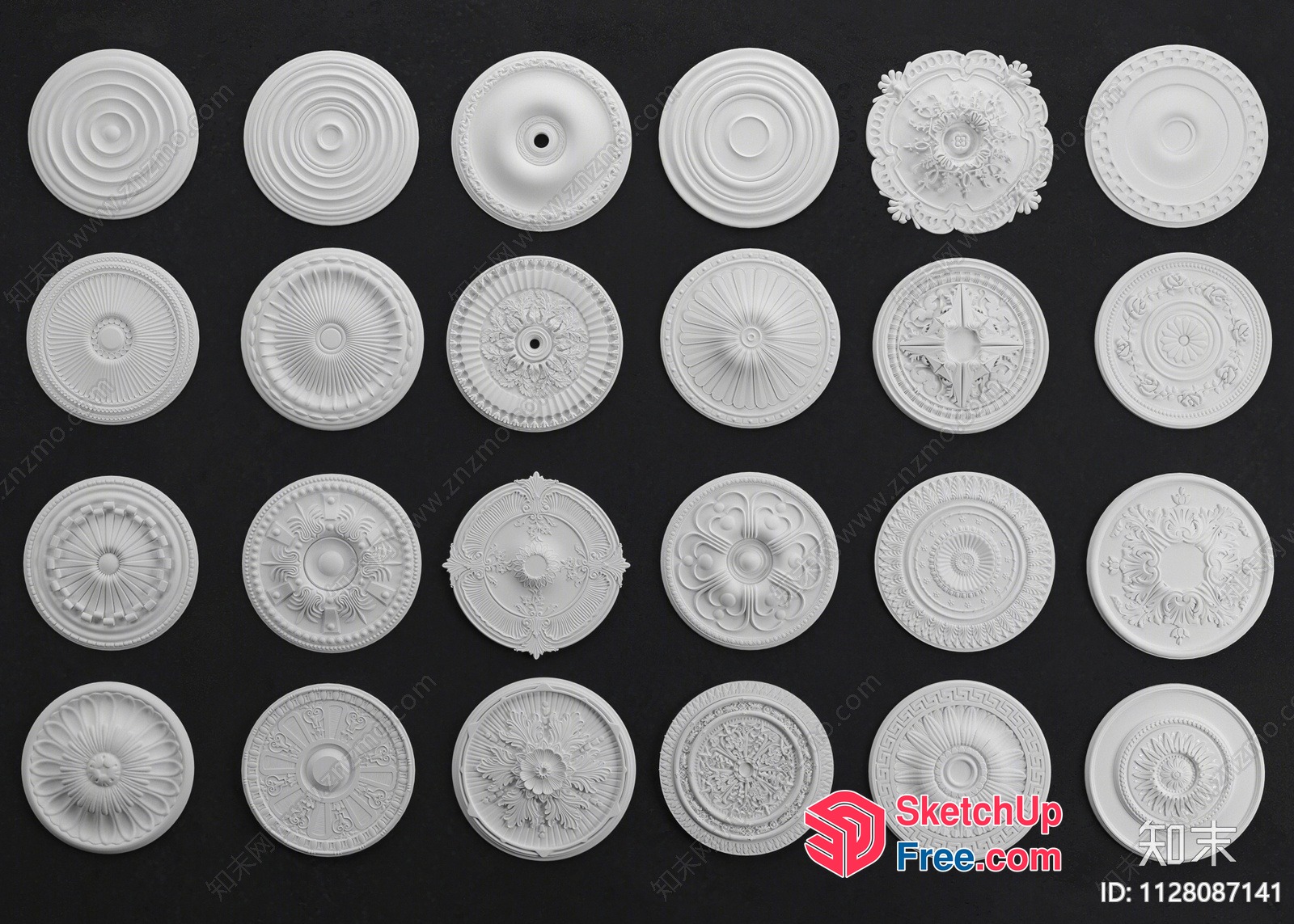 Intricate Ceiling Decorations 3D SketchUp File