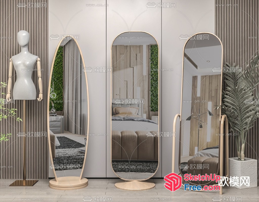 Modern Minimalist Bedroom Interior Design 3D SketchUp File