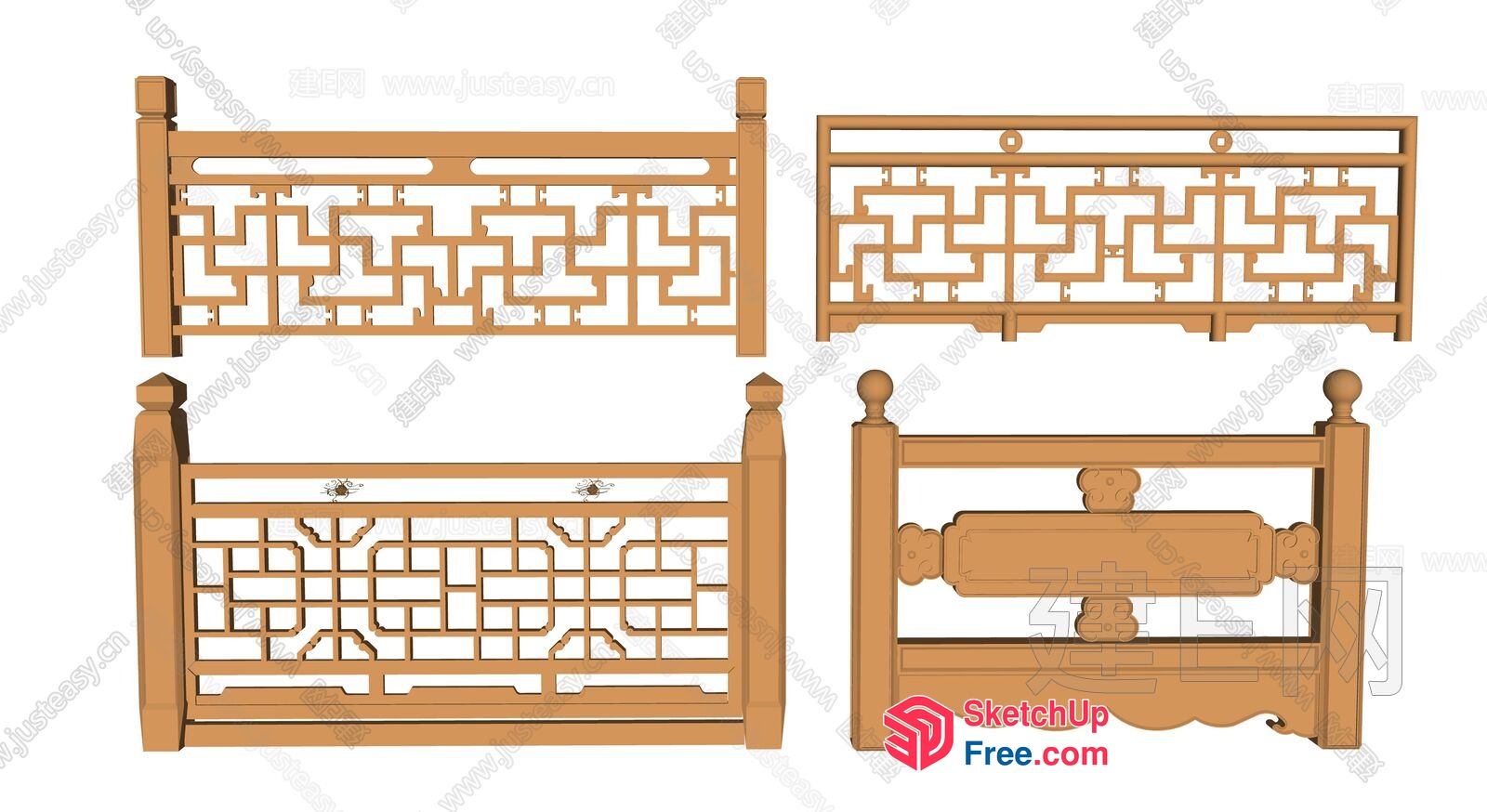 Intricate Wooden Headboard Design 3D SketchUp File