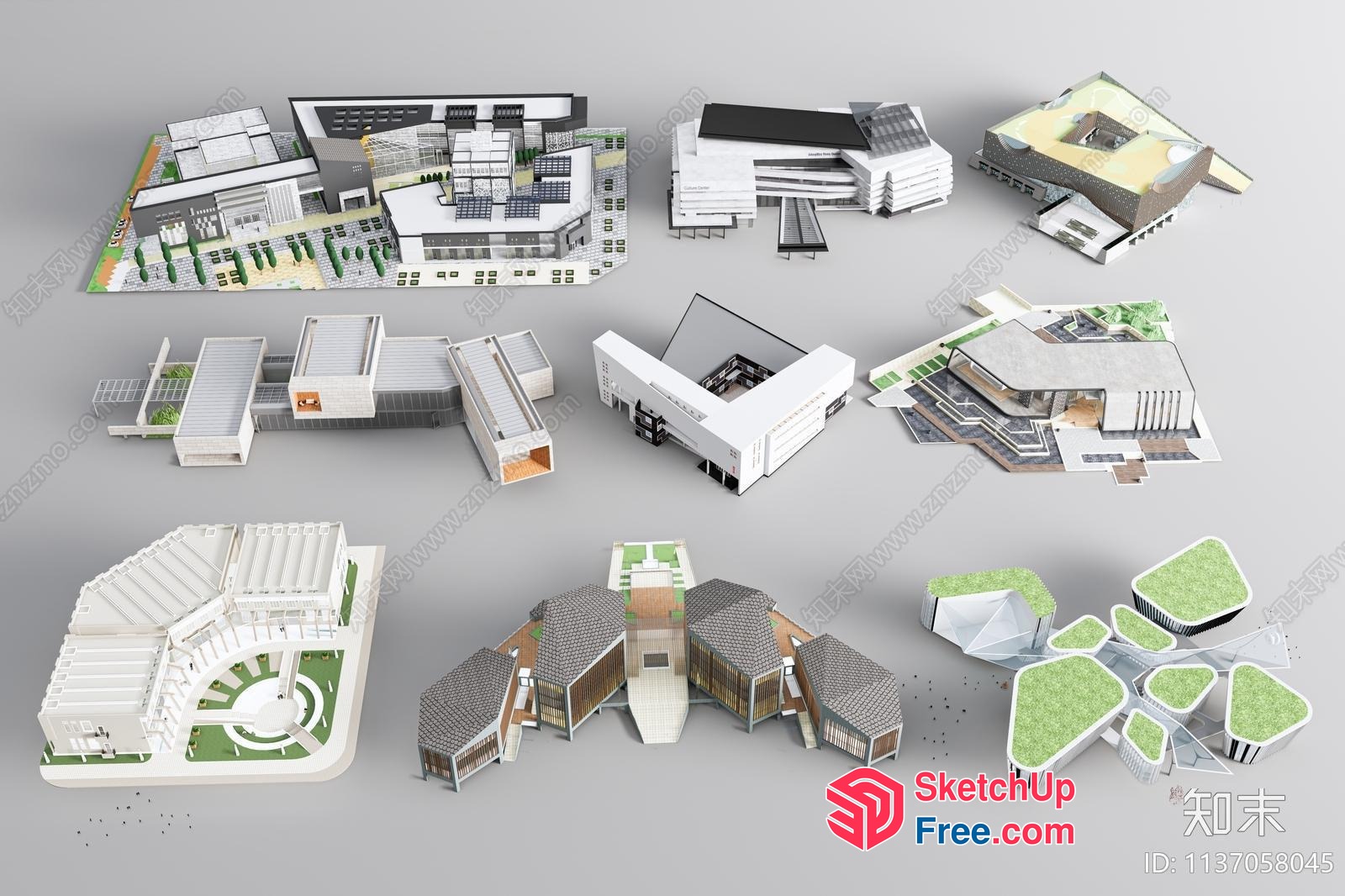 Modern Building Models 3D SketchUp File