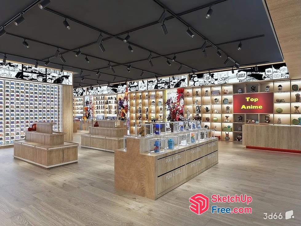 Anime Collectibles Store Interior 3D SketchUp File