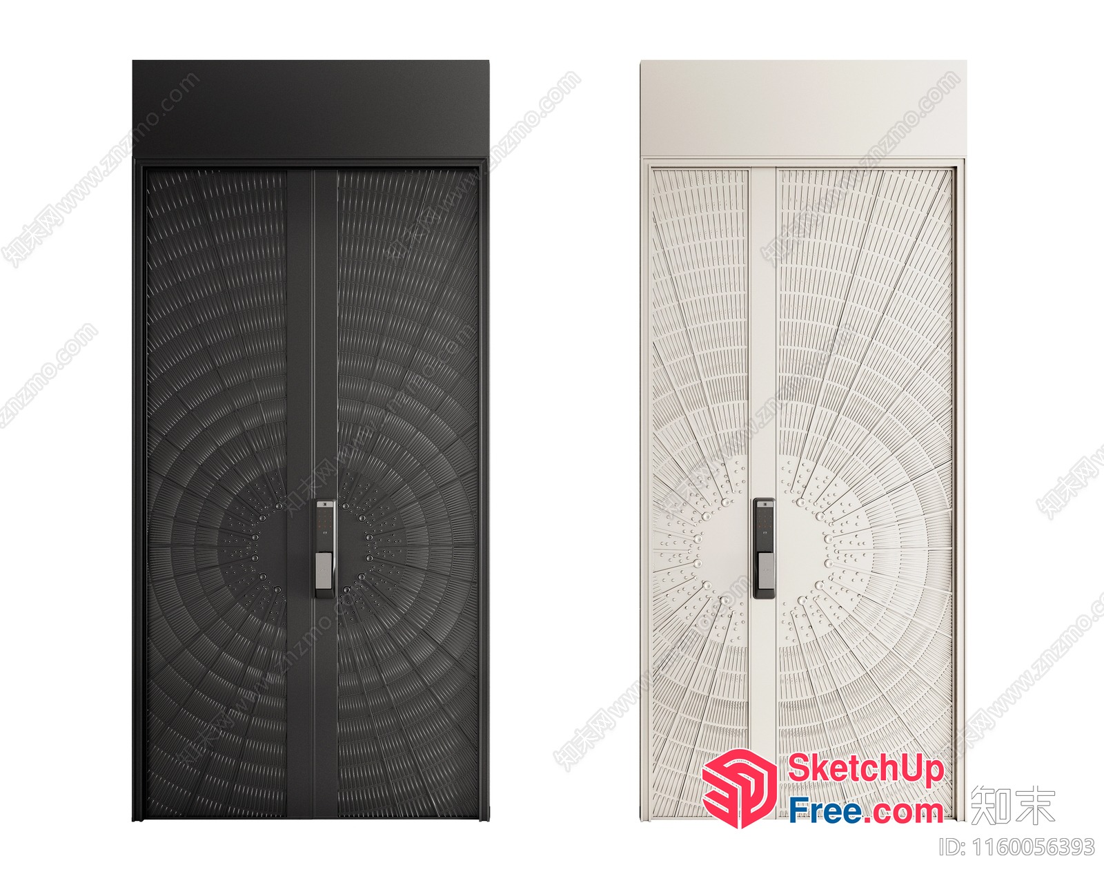 Two Modern Doors With Unique Designs 3D SketchUp File