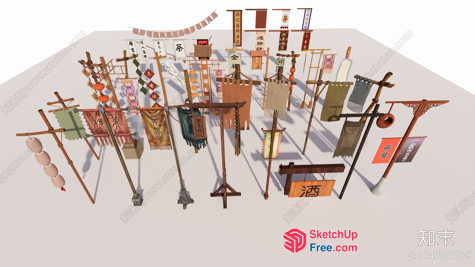 Traditional Japanese Decor Collection 3D SketchUp File