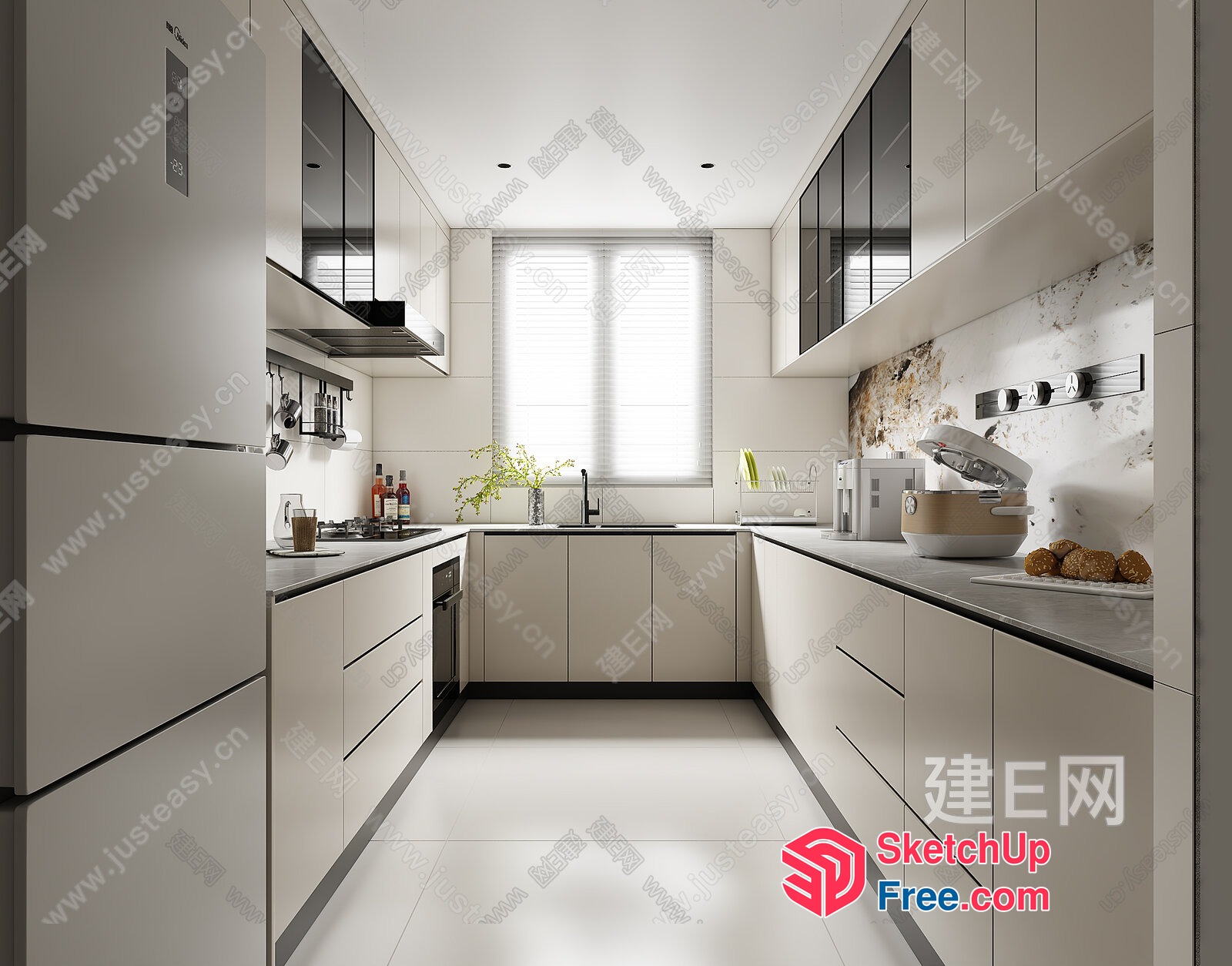 Modern Minimalist Kitchen Interior 3D SketchUp File