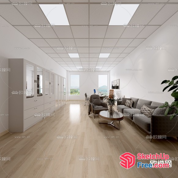 Elegant And Modern Office Space 3D SketchUp File