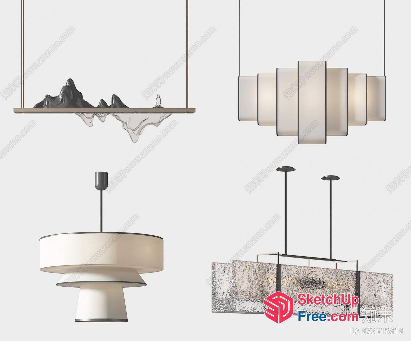 Elegant Lighting Fixtures With Modern Design 3D SketchUp File